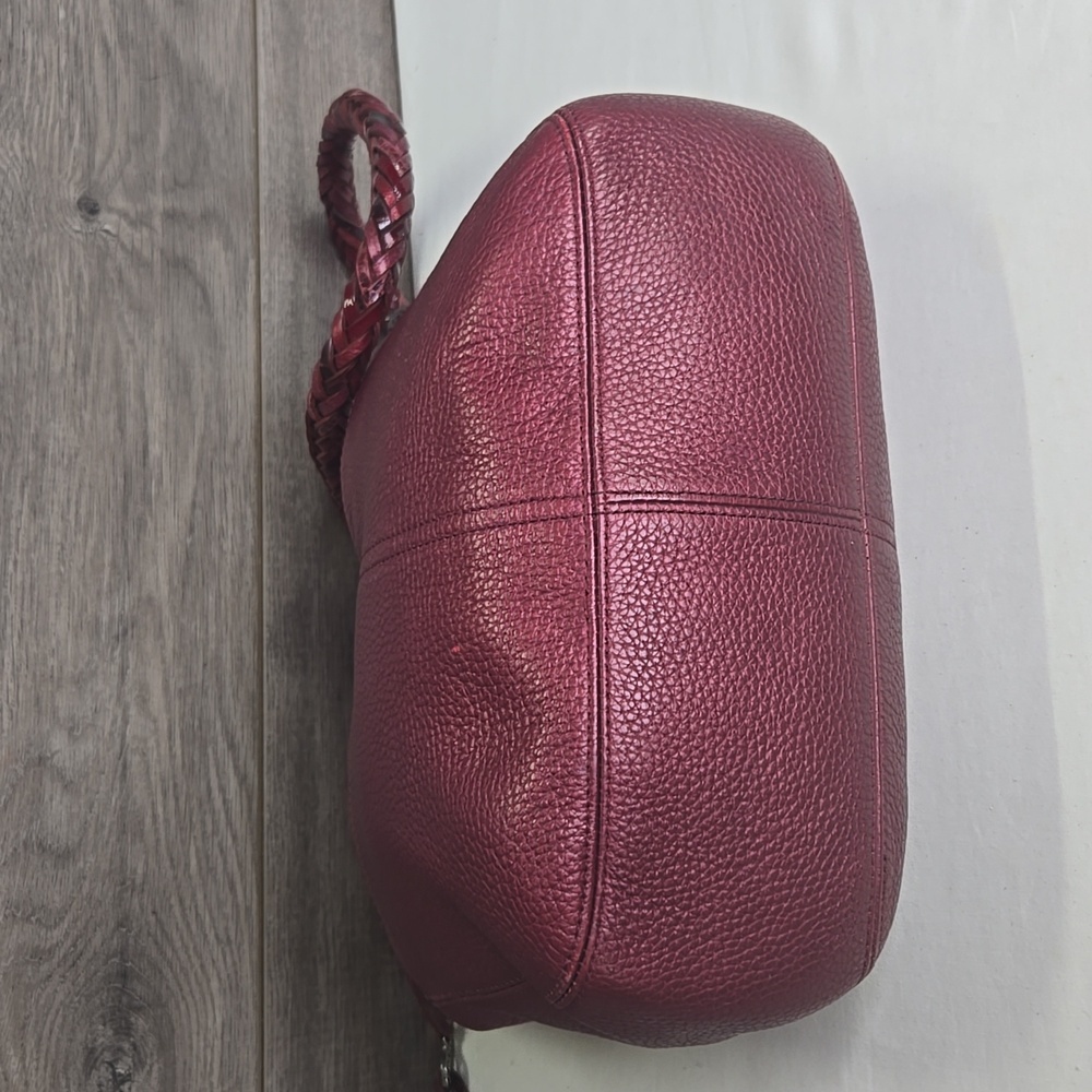 Brighton Metallic Dark Red Shoulder Bag - Picture 6 of 10